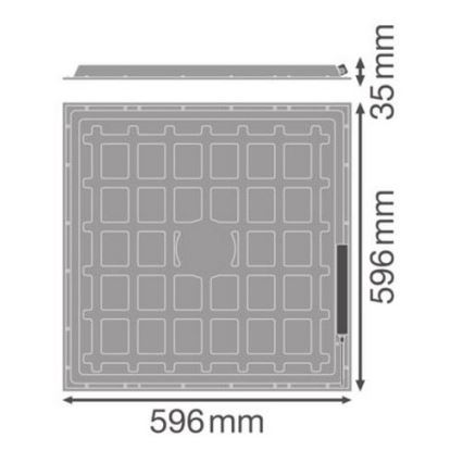 Ledvance - Pannello LED da incasso per controsoffitto ESSENTIAL LED/36W/230V 4000K 60x60 cm