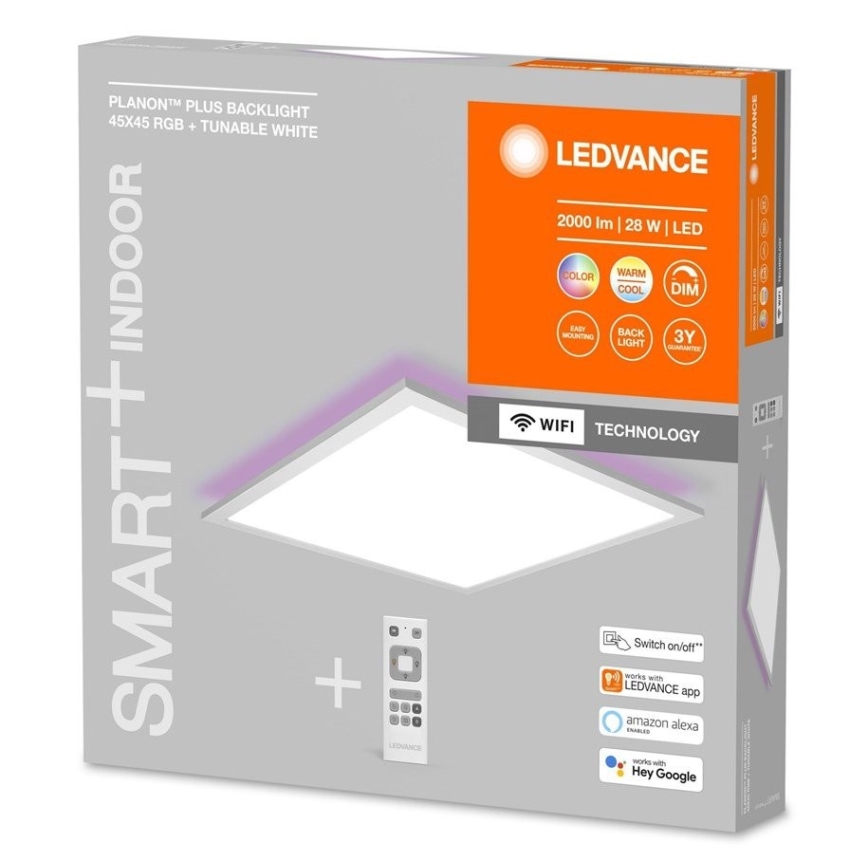 Ledvance - Pannello LED RGBW dimmerabile SMART+ PLANON LED/28W/230V 45x45 cm Wi-Fi + telecomando