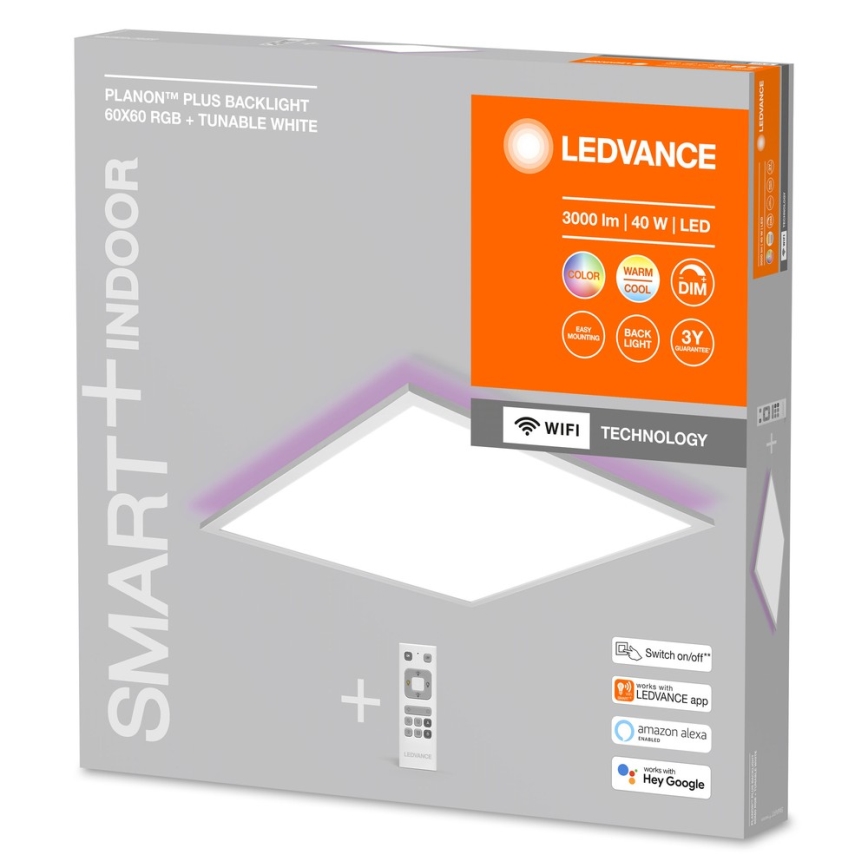 Ledvance - Pannello LED RGBW Dimmerabile SMART+ PLANON LED/40W/230V 3000-6500K Wi-Fi + telecomando