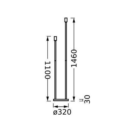 Ledvance - Piede lampada DECOR STICK 2xE27/40W/230V antracite