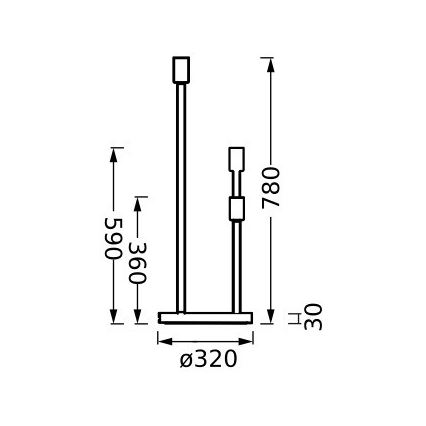 Ledvance - Piede lampada DECOR STICK 3xE27/40W/230V beige