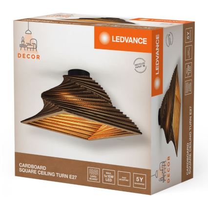Ledvance - Plafoniera DECOR CARDBOARD 1xE27/15W/230V 40x40 cm
