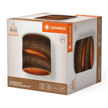 Ledvance - Plafoniera DECOR CARDBOARD 1xE27/15W/230V diametro 25 cm
