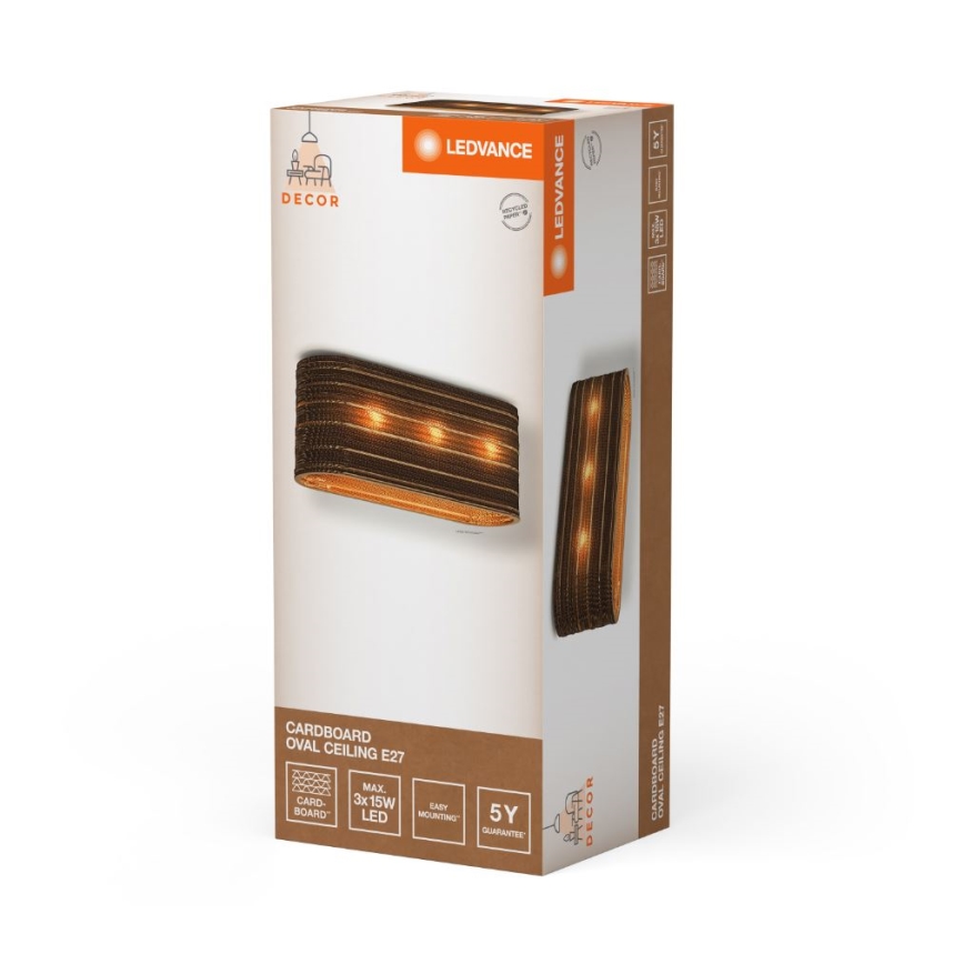 Ledvance - Plafoniera DECOR CARDBOARD 3xE27/15W/230V