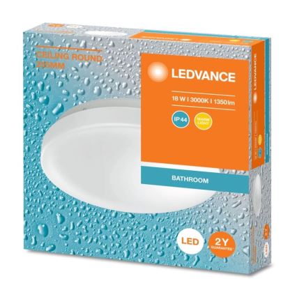 Ledvance - Plafoniera LED da bagno CEILING ROUND LED/18W/230V 3000K IP44