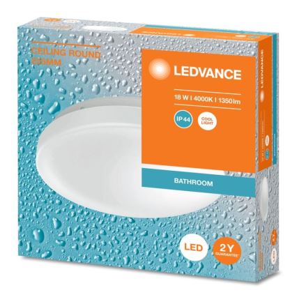 Ledvance - Plafoniera LED da bagno CEILING ROUND LED/18W/230V 4000K IP44