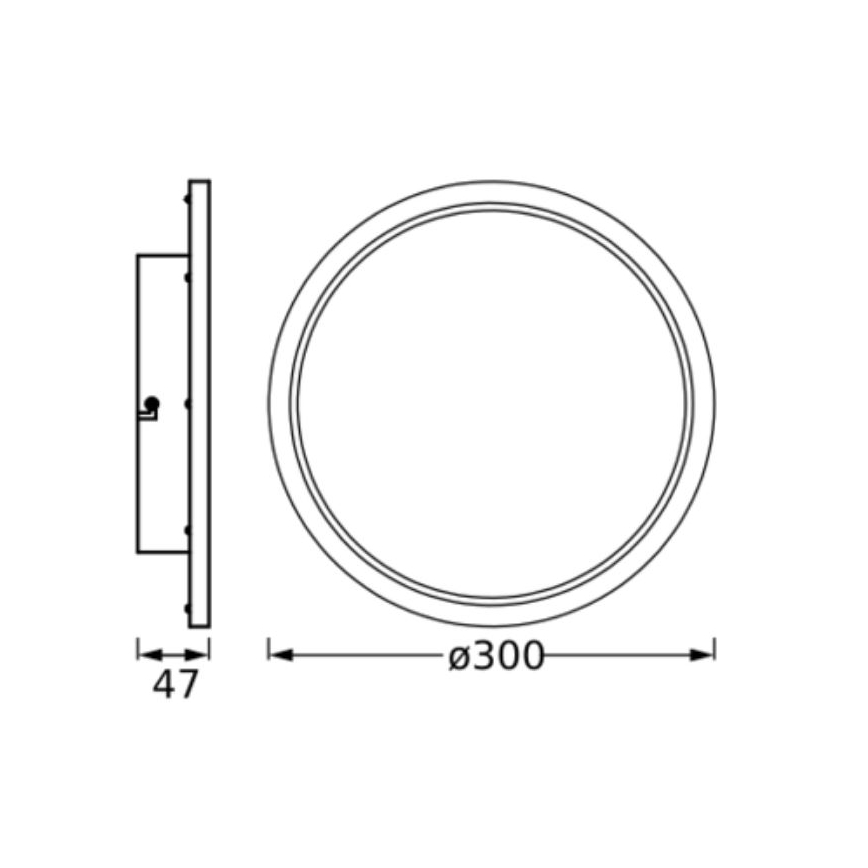 Ledvance - Plafoniera LED da bagno DISC LED/18W/230V 3000/4000K IP44