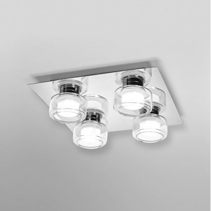 Ledvance - Plafoniera LED da bagno ORBIS FLAME 4xLED/5,5W/230V 3000/4000K IP44 cromo