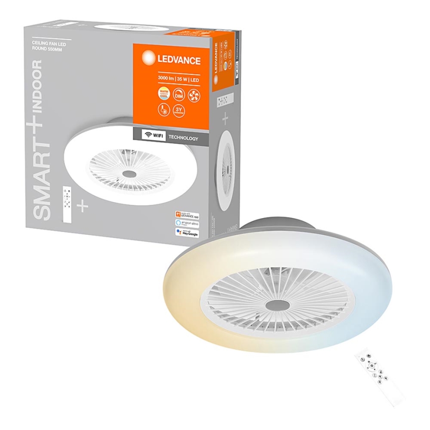 Ledvance - Plafoniera LED dimmerabile con ventola SMART+ LED/35W/230V Wi-Fi 3000-6500K + telecomando