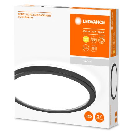 Ledvance - Plafoniera LED dimmerabile ORBIS LED/15W/230V nero