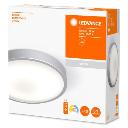 Ledvance - Plafoniera LED dimmerabile ORBIS LED/17W/230V 2700-6500 + telecomando