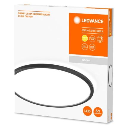 Ledvance - Plafoniera LED dimmerabile ORBIS LED/22W/230V nero