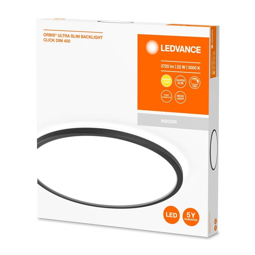 Ledvance - Plafoniera LED dimmerabile ORBIS LED/22W/230V nero