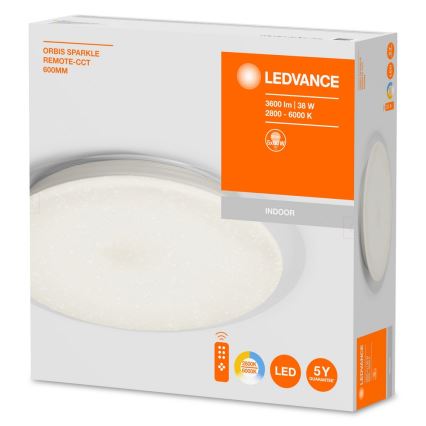 Ledvance - Plafoniera LED dimmerabile ORBIS LED/38W/230V + Telecomando