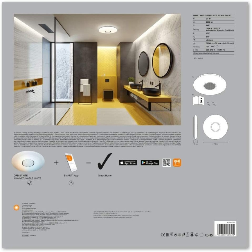 Ledvance - Plafoniera LED dimmerabile SMART+ KITE LED/24W/230V Wi-Fi