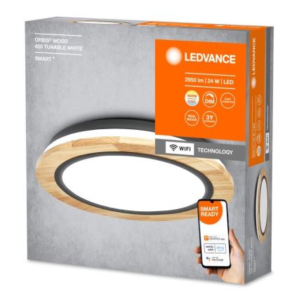 Ledvance - Plafoniera LED dimmerabile SMART+ ORBIS WOOD LED/24W/230V 2700-6500K quercia Wi-Fi