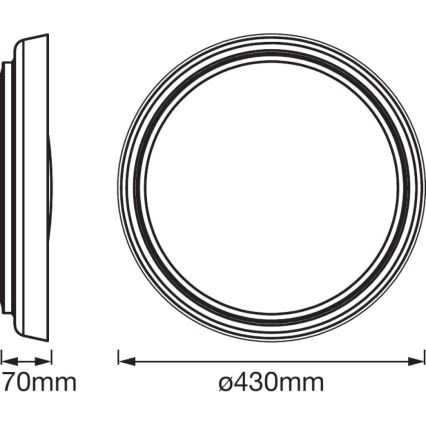 Ledvance - Plafoniera LED dimmerabile SMART+ PLATE LED/24W/230V Wi-Fi