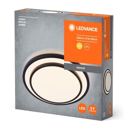 Ledvance - Plafoniera LED ORBIS BERLIN LED/16W/230V nero