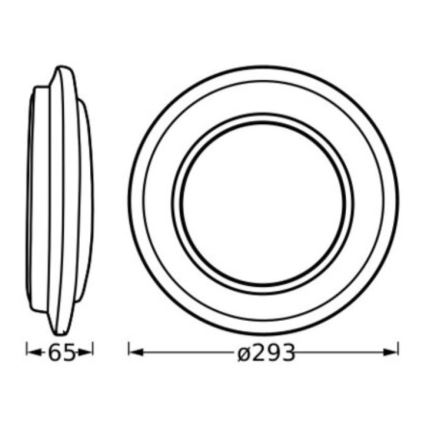 Ledvance - Plafoniera LED ORBIS BERLIN LED/16W/230V nero