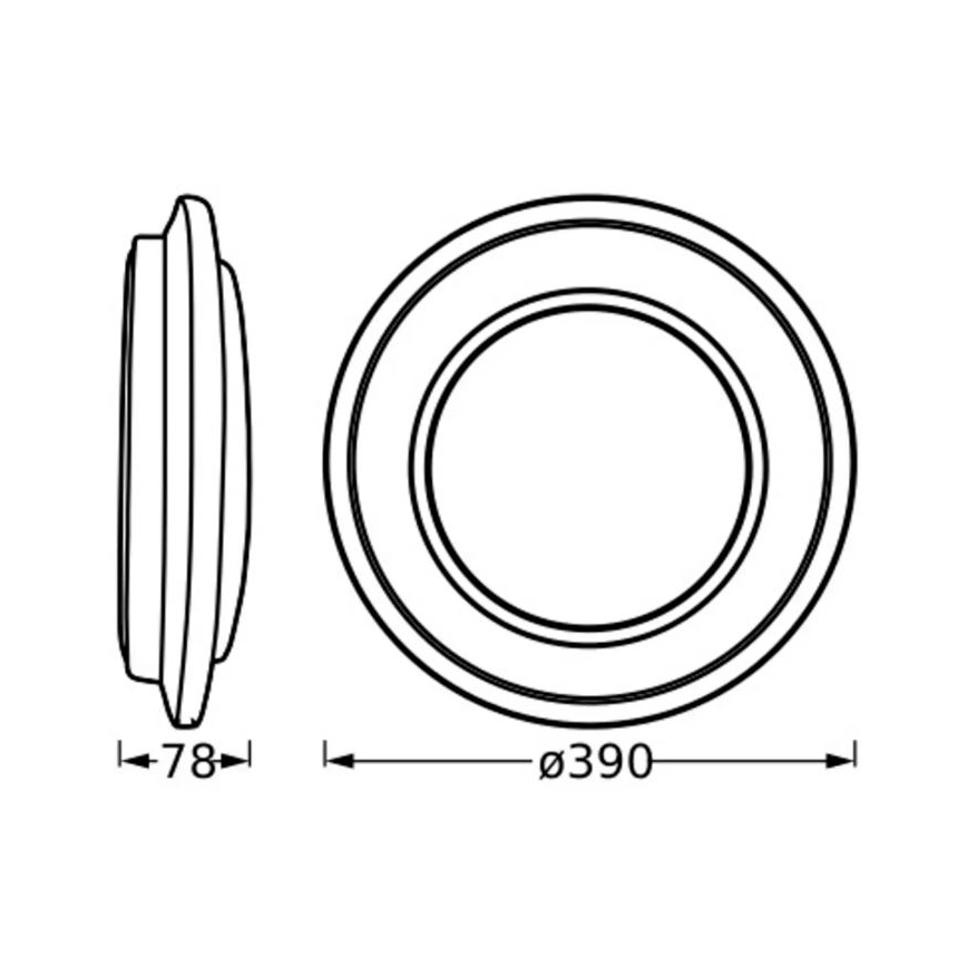 Ledvance - Plafoniera LED ORBIS BERLIN LED/24W/230V nero