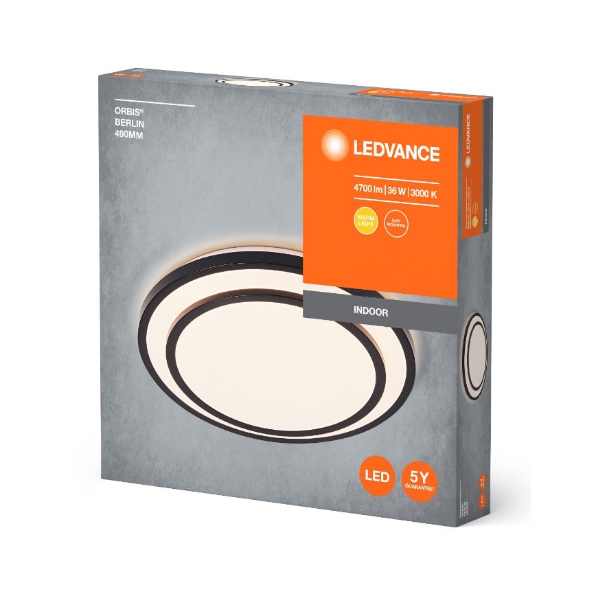 Ledvance - Plafoniera LED ORBIS BERLIN LED/36W/230V nero