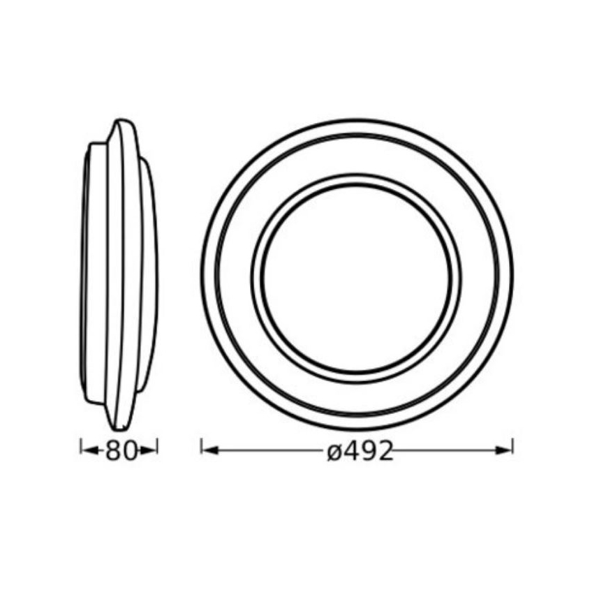 Ledvance - Plafoniera LED ORBIS BERLIN LED/36W/230V nero