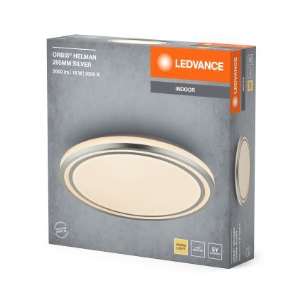 Ledvance - Plafoniera LED ORBIS HELMAN LED/16W/230V diametro 29,5 cm argento