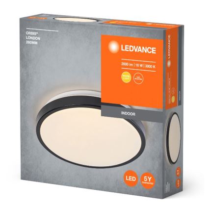 Ledvance - Plafoniera LED ORBIS LONDON LED/16W/230V nero