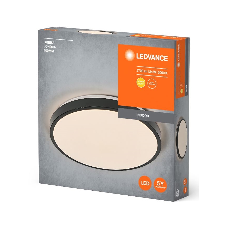 Ledvance - Plafoniera LED ORBIS LONDON LED/24W/230V nero