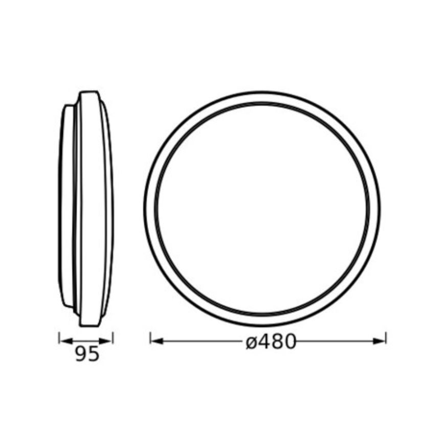 Ledvance - Plafoniera LED ORBIS LONDON LED/36W/230V bianco
