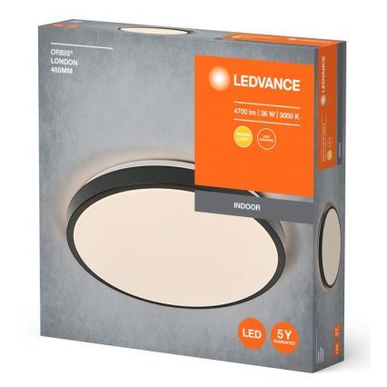 Ledvance - Plafoniera LED ORBIS LONDON LED/36W/230V nero