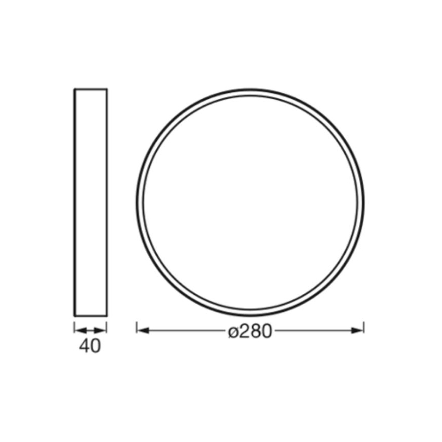 Ledvance - Plafoniera LED ORBIS SLIM LED/20W/230V nero