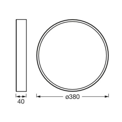 Ledvance - Plafoniera LED ORBIS SLIM LED/24W/230V nero