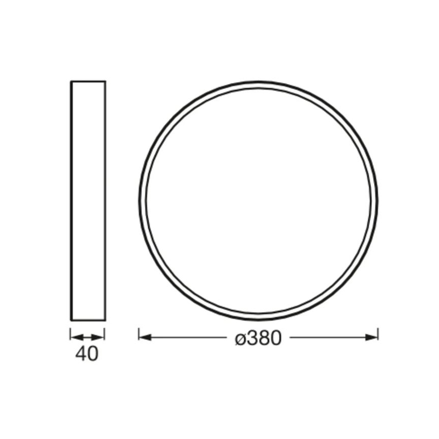 Ledvance - Plafoniera LED ORBIS SLIM LED/24W/230V nero
