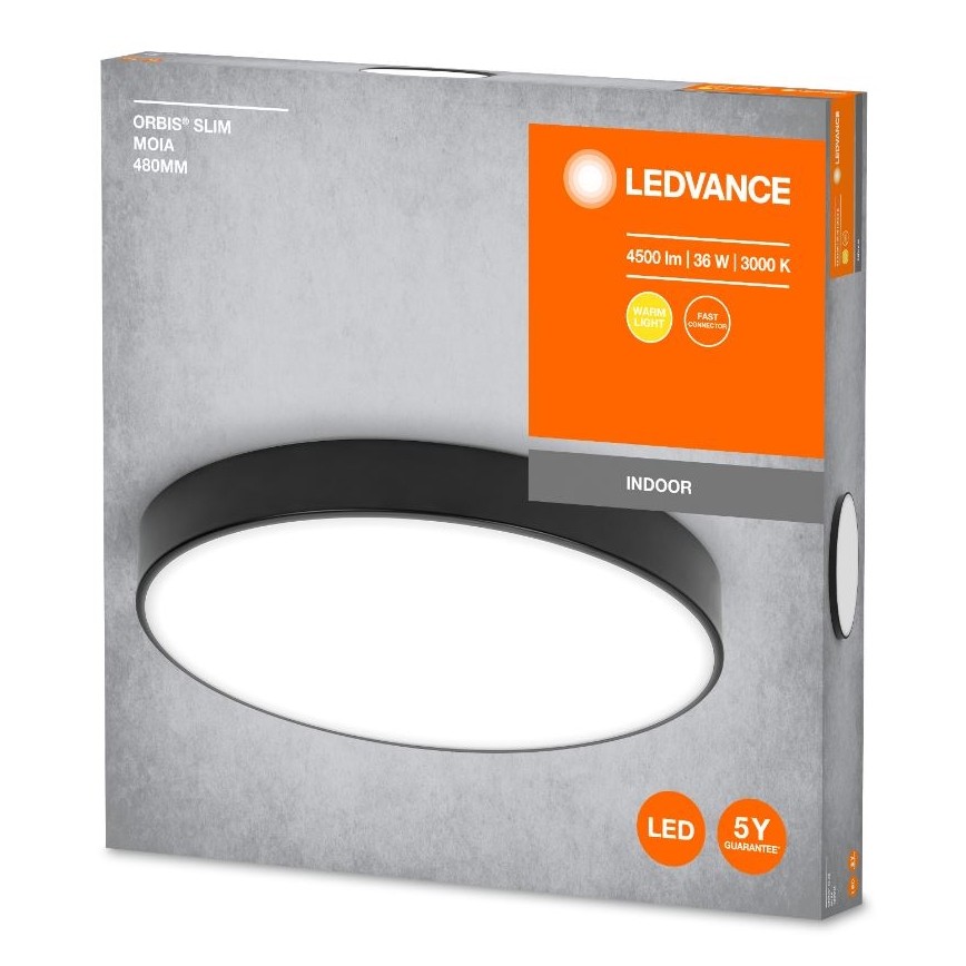Ledvance - Plafoniera LED ORBIS SLIM LED/36W/230V nero