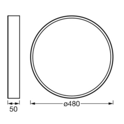 Ledvance - Plafoniera LED ORBIS SLIM LED/36W/230V nero