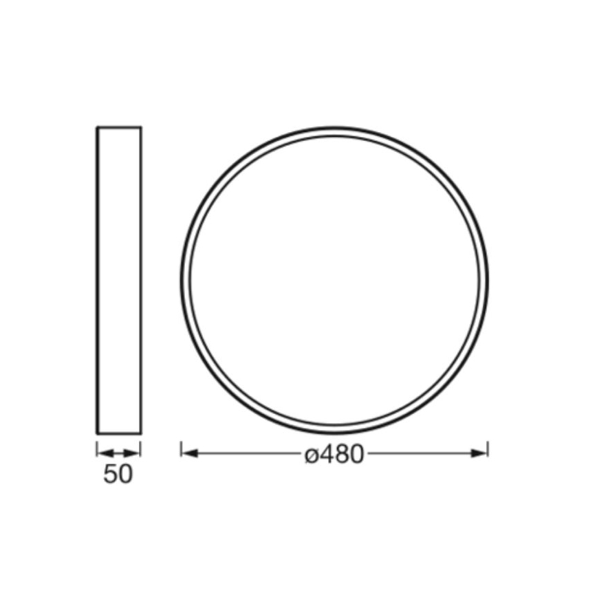 Ledvance - Plafoniera LED ORBIS SLIM LED/36W/230V nero