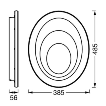 Ledvance - Plafoniera LED ORBIS SPIRAL LED/37W/230V