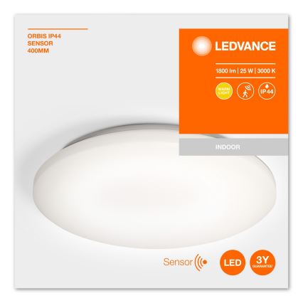 Ledvance - Plafoniera LED per bagno con sensore ORBIS LED/25W/230V IP44