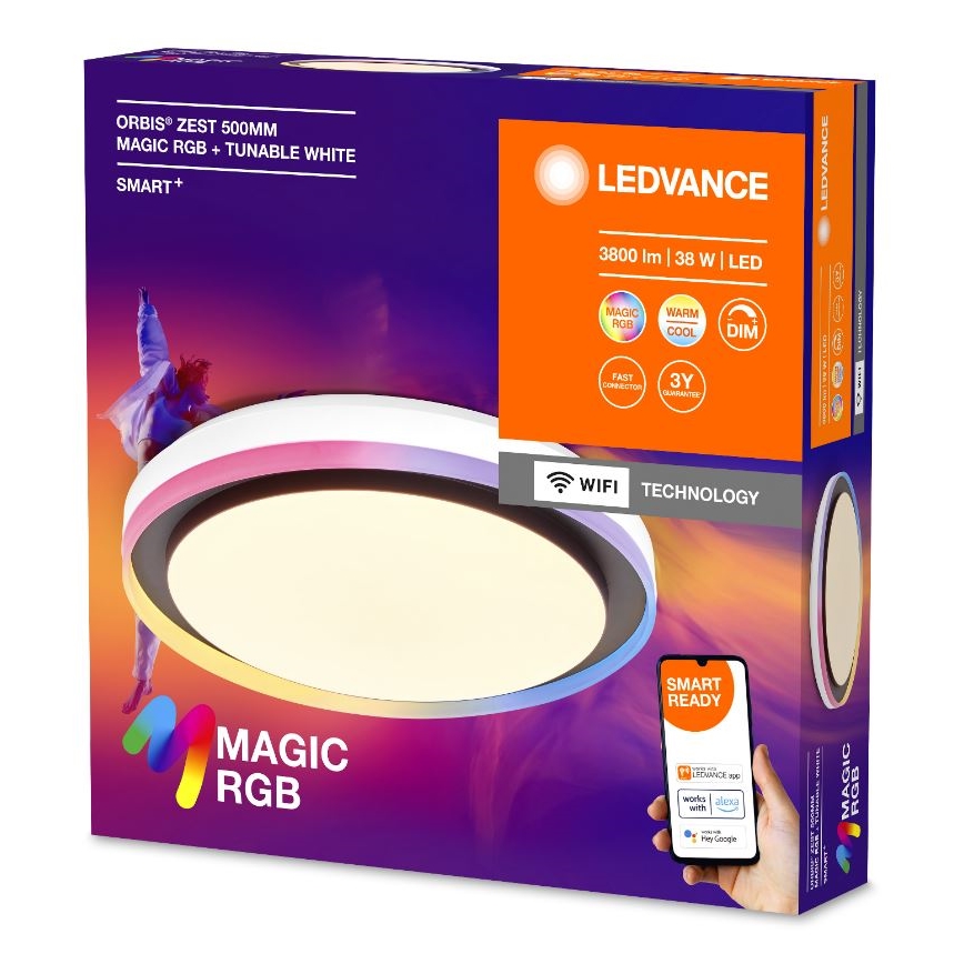 Ledvance - Plafoniera LED RGBW dimmerabile SMART+ MAGIC LED/38W/230V 2700-6500K Wi-Fi
