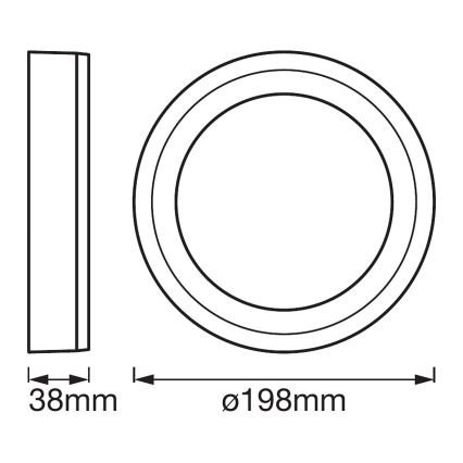 Ledvance - Plafoniera LED ROUND LED/15W/230V d. 20 cm