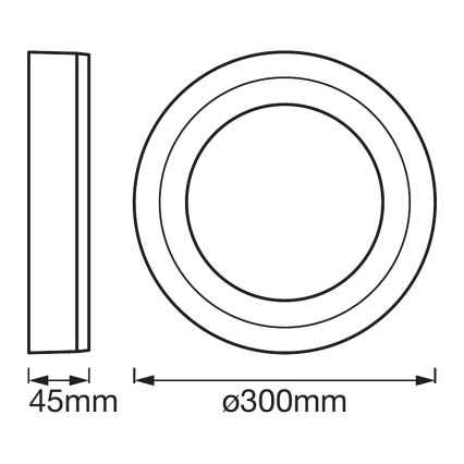 Ledvance - Plafoniera LED ROUND LED/18W/230V d. 30 cm