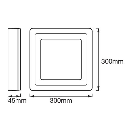 Ledvance - Plafoniera LED SQUARE LED/18W/230V