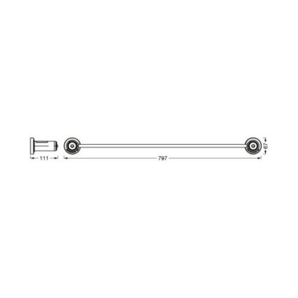 Ledvance - Porta asciugamani con LED retroilluminazione 6xAAA IP44