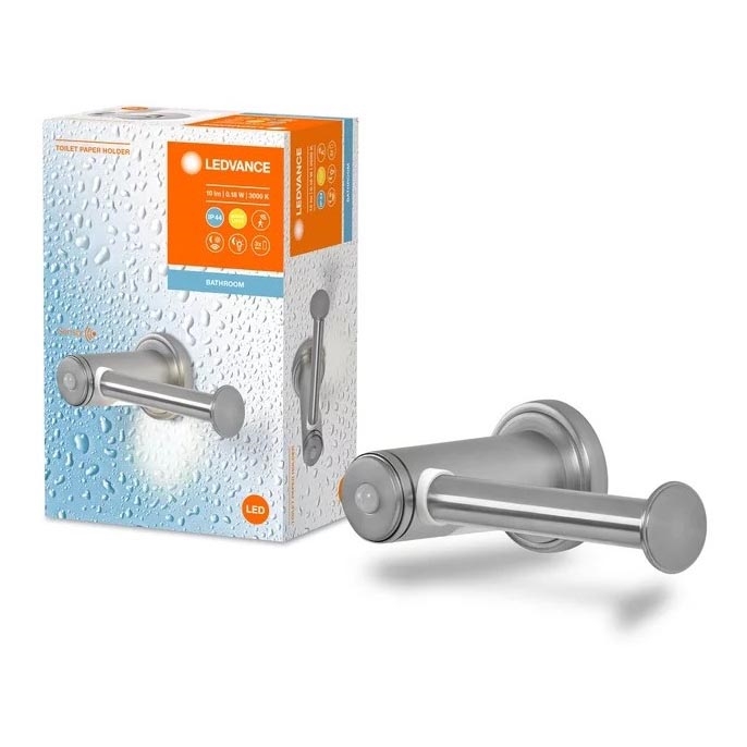 Ledvance - Porta carta igienica con LED retroilluminazione 3xAAA IP44