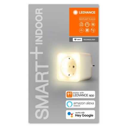 Ledvance - Presa smart LED dimmerabile con illuminazione SMART+ PLUG 3680W Wi-Fi