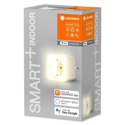 Ledvance - Presa smart LED dimmerabile con illuminazione SMART+ PLUG 3680W Wi-Fi