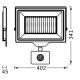 Ledvance - LED Riflettore da muro per esterni con un sensore FLOODLIGHT ESSENTIAL LED/200W/230V IP65
