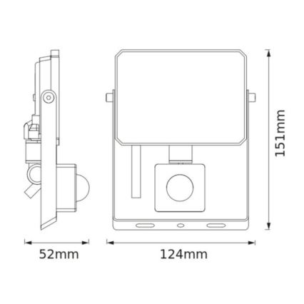 Ledvance - Proiettore LED con sensore di movimento e sensore crepuscolare FLOODLIGHT LED/20W/230V 3000K IP65