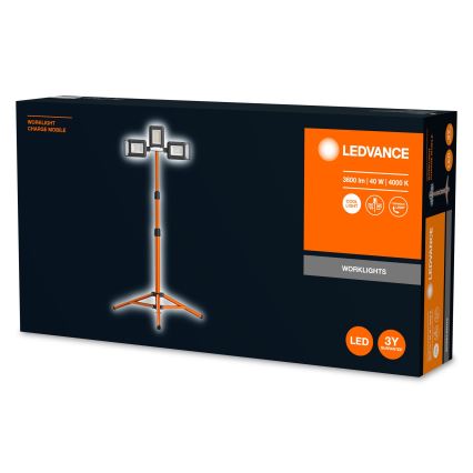 Ledvance - Proiettore LED con supporto TRIPOD 1xLED/30W/230V + 2xLED/5W IP65